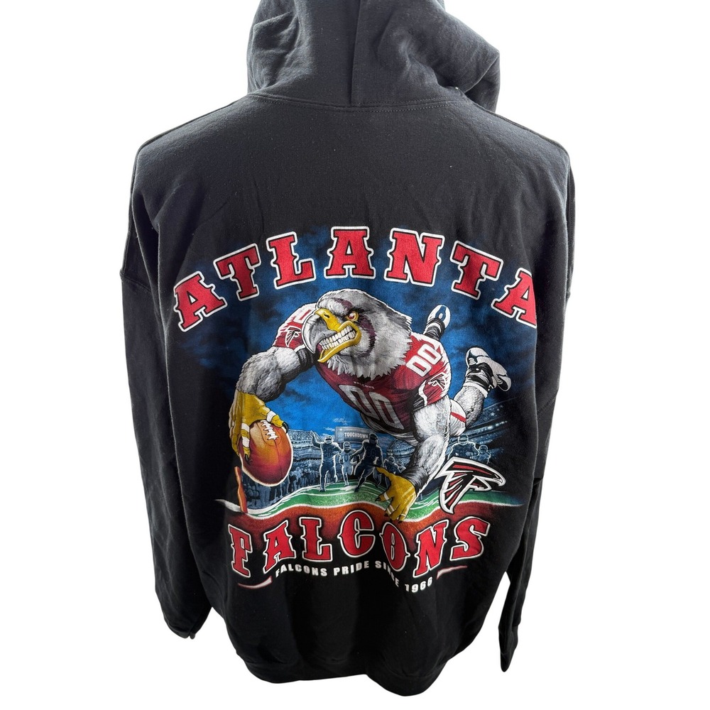 Majestic Atlanta Falcons NFL Graphic Hoodie Sweatshirt Mens 2XL‎ NEW